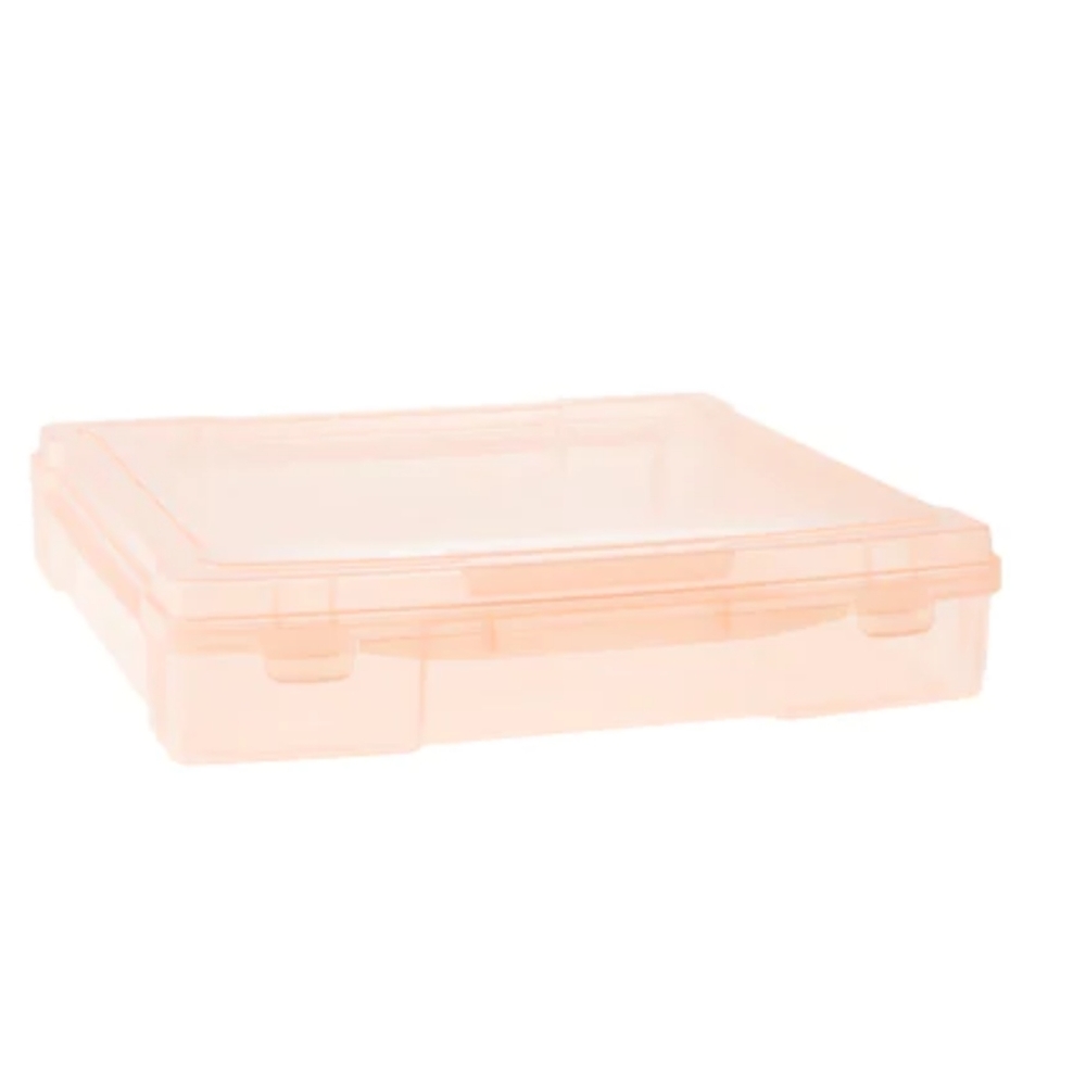 3 Piece Set * 12x12 Scrapbooking Case * Peach * Plastic * NWOT
